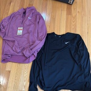 Lot of 2 nike dri-fit running tops m/l